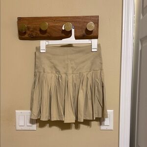 Wilson Tan Pleated Mini Skirt